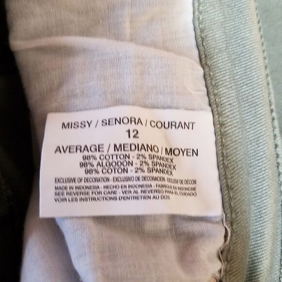 Gloria Vanderbilt Women's Amanda Sage Green Stretch Jeans Size 12 - Picture 4 of 4